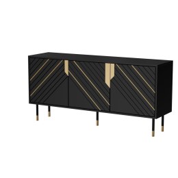 Cama MEBLE Komoda 3D MOUNTAIN 154x40x72 czarny + złoty