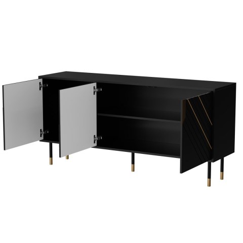 Cama MEBLE Komoda 3D MOUNTAIN 154x40x72 czarny + złoty Cama MEBLE Komoda 3D MOUNTAIN 154x40x72 czarny + złoty