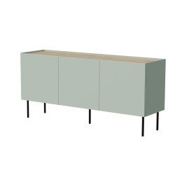 Cama MEBLE Komoda FELLINI 150x40x70 oliwka + blat dąb olejowany
