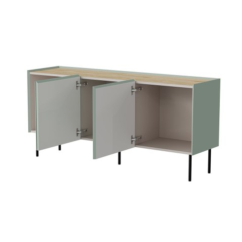 Cama MEBLE Komoda FELLINI 150x40x70 oliwka + blat dąb olejowany Cama MEBLE Komoda FELLINI 150x40x70 oliwka + blat dąb olejowany