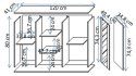 Cama MEBLE Komoda SOHO 120x41x80 kaszmir+ czarny Cama MEBLE Komoda SOHO 120x41x80 kaszmir+ czarny