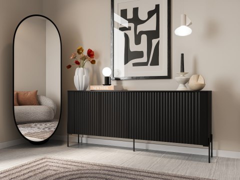 Cama MEBLE Komoda VERA 190x40x80 czarny mat