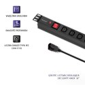 Qoltec Listwa Qoltec 53998 (kolor czarny)
