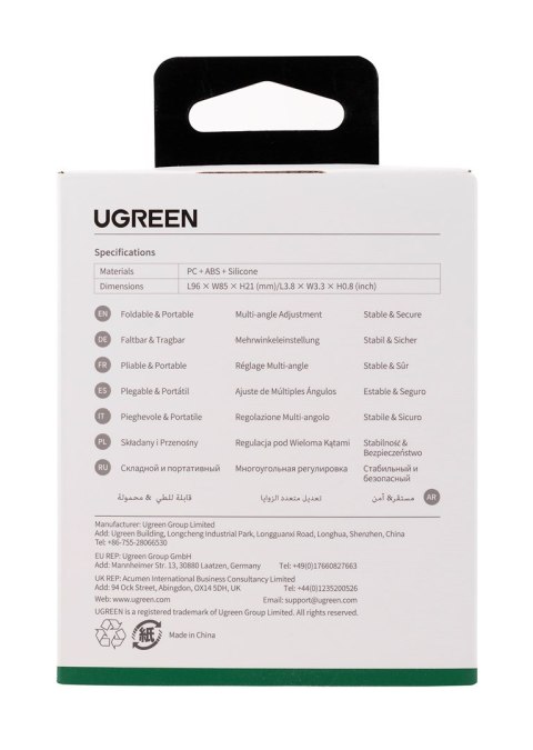 UGREEN Ugreen podstawka biurkowa na telefon 95 x 85 mm LP106 (biały) UGREEN Ugreen podstawka biurkowa na telefon 95 x 85 mm LP106 (biały)