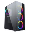 GEMBIRD GEMBIRD OBUDOWA FORNAX 1500RGB MIDI-TOWER (2X USB 3.0, HD AUDIO, 4X FAN, PRZEZROCZYSTY PANEL BOCZNY) CZARNA
