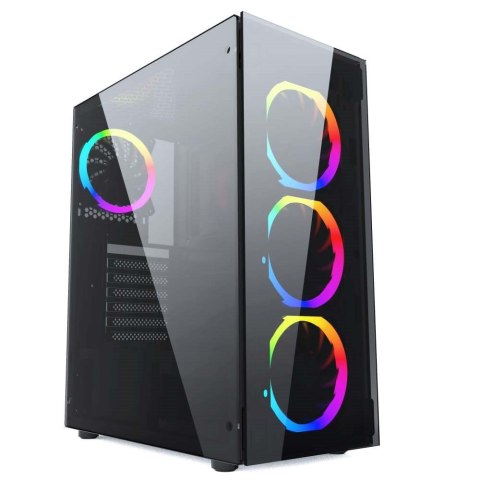 GEMBIRD GEMBIRD OBUDOWA FORNAX 1500RGB MIDI-TOWER (2X USB 3.0, HD AUDIO, 4X FAN, PRZEZROCZYSTY PANEL BOCZNY) CZARNA