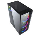 GEMBIRD GEMBIRD OBUDOWA FORNAX 1500RGB MIDI-TOWER (2X USB 3.0, HD AUDIO, 4X FAN, PRZEZROCZYSTY PANEL BOCZNY) CZARNA