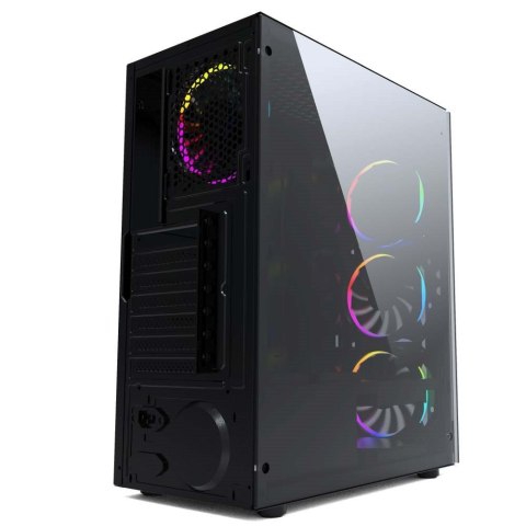 GEMBIRD GEMBIRD OBUDOWA FORNAX 1500RGB MIDI-TOWER (2X USB 3.0, HD AUDIO, 4X FAN, PRZEZROCZYSTY PANEL BOCZNY) CZARNA