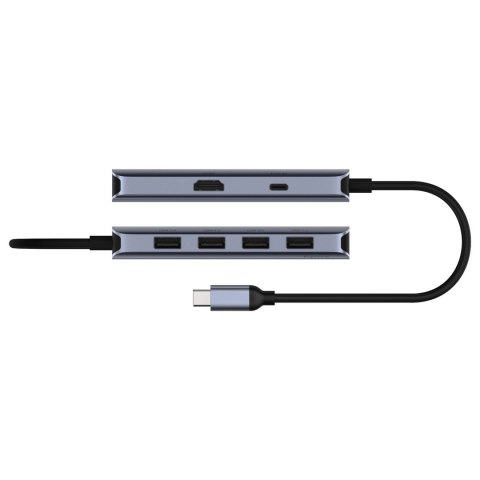 CUDY CUDY UH500 Hub USB-C 6-IN-1 z HDMI 4K CUDY CUDY UH500 Hub USB-C 6-IN-1 z HDMI 4K