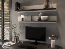 Cama MEBLE Półka 2szt. SOHO 125x20x20 kaszmir+ czarny