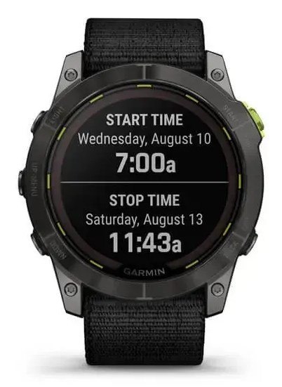 Garmin Zegarek sportowy Garmin Enduro 2 Solar 35mm Black Carbon Gray DLC Ti Ultrafit Band Szary Garmin Zegarek sportowy Garmin Enduro 2 Solar 35mm Black Carbon Gray DLC Ti Ultrafit Band Szary