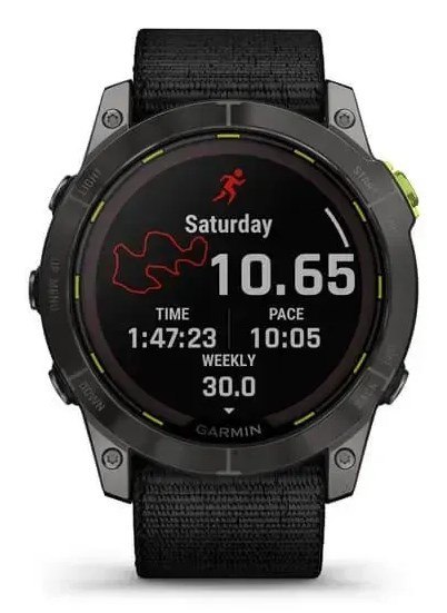 Garmin Zegarek sportowy Garmin Enduro 2 Solar 35mm Black Carbon Gray DLC Ti Ultrafit Band Szary Garmin Zegarek sportowy Garmin Enduro 2 Solar 35mm Black Carbon Gray DLC Ti Ultrafit Band Szary