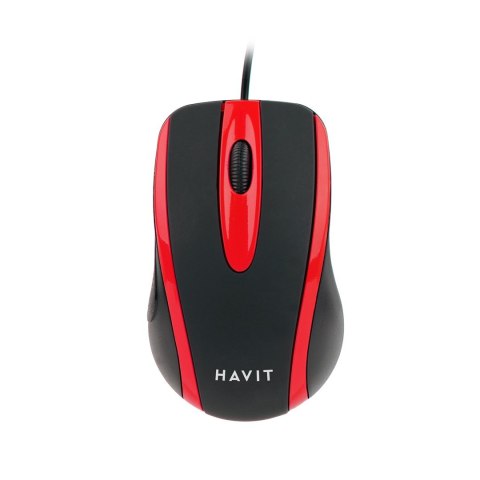 HAVIT Mysz uniwersalna przewodowa Havit HV-MS753 (czarny/czerwony) HAVIT Mysz uniwersalna przewodowa Havit HV-MS753 (czarny/czerwony)