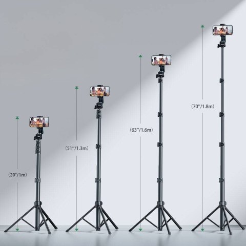 UGREEN Ugreen selfie stick ze stojakiem i pilotem LP680 1.8m (czarny) UGREEN Ugreen selfie stick ze stojakiem i pilotem LP680 1.8m (czarny)