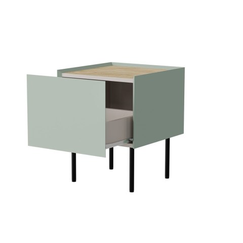 Cama MEBLE Szafka nocna 2szt. FELLINI 40x41x60 oliwka + blat dąb olejowany