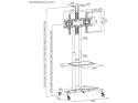 ART Art Mobilny stojak + uchwyt do TV 32-70 cali 45KG S-12 VESA 600x400
