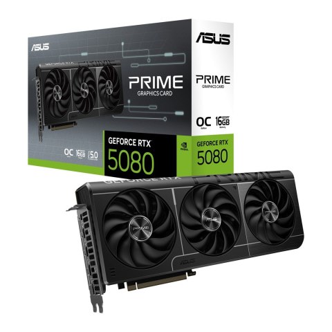 ASUS Karta graficzna ASUS PRIME GeForce RTX 5080 OC 16GB ASUS Karta graficzna ASUS PRIME GeForce RTX 5080 OC 16GB