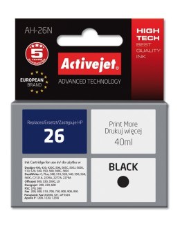 Activejet Activejet AH-26N Tusz (zamiennik HP 26 C51626A; Supreme; 40 ml; czarny)