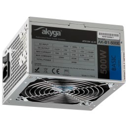 Akyga Zasilacz Akyga Basic AK-B1-500E (500 W; Pasywne; 120 mm)