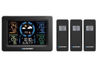 Blaupunkt BLAUPUNKT Stacja pogodowa z 3 czujnikami z LCD WS40BK