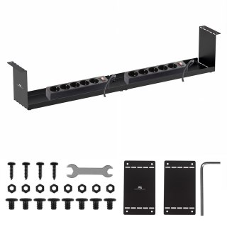 Maclean MACLEAN KOMPAKTOWY ORGANIZER PODBIURKOWY NA KABLE, MAX. OBCIĄŻENIE 5KG, CZARNY MC-107 B