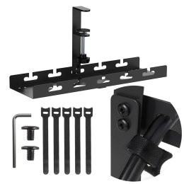 Maclean MACLEAN ORGANIZER PODBIURKOWY NA KABLE, MAX. OBCIĄŻENIE 5KG, CZARNY, MC-105 B