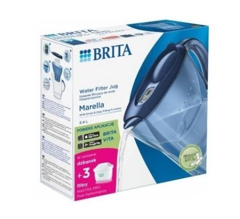 BRITA Dzbanek filtrujący Brita Marella+3 Maxtra Pro PP (2,4l ; niebieski)