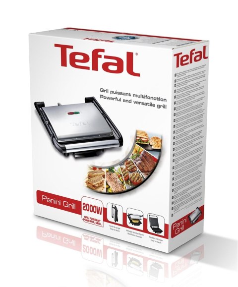 Tefal Grill Tefal GC241D38 ( stołowy-zamknięty ; 2000W ; kolor srebrny ) Tefal Grill Tefal GC241D38 ( stołowy-zamknięty ; 2000W ; kolor srebrny )