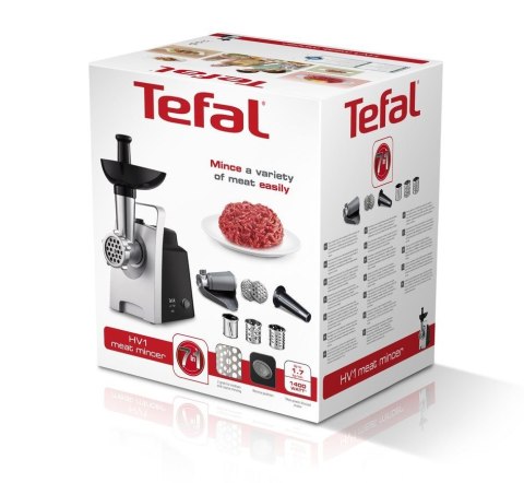 Tefal Maszynka do mielenia mięsa Tefal NE109838 (1400W; chrom, kolor srebrny) Tefal Maszynka do mielenia mięsa Tefal NE109838 (1400W; chrom, kolor srebrny)
