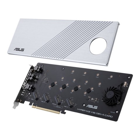 ASUS Kontroler ASUS Hyper M.2 PCIe 4.0 x16, 4x M.2 NVMe (2242/2260/2280/22110) GEN 4