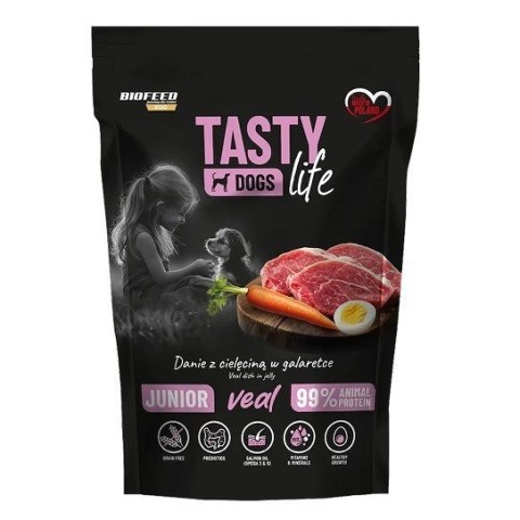 BIOFEED BIOFEED Tasty dog life junior cielęcina 90% saszetka 500g BIOFEED BIOFEED Tasty dog life junior cielęcina 90% saszetka 500g