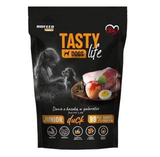 BIOFEED BIOFEED Tasty dog life junior kaczka 90% saszetka 500g
