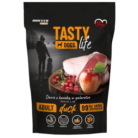 BIOFEED BIOFEED Tasty dog life kaczka 90% saszetka 500g BIOFEED BIOFEED Tasty dog life kaczka 90% saszetka 500g