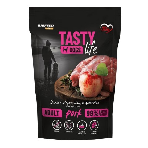 BIOFEED BIOFEED Tasty dog life wieprzowina 90% saszetka 500g BIOFEED BIOFEED Tasty dog life wieprzowina 90% saszetka 500g