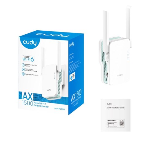 CUDY Wzmacniacz sygnału CUDY RE1500 Mesh Wi-Fi 6 CUDY Wzmacniacz sygnału CUDY RE1500 Mesh Wi-Fi 6