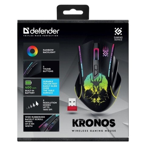 Defender DEFENDER MYSZ BEZPRZEWODOWA KRONOS GM-695 RF 1600DPI 7P 52695 Defender DEFENDER MYSZ BEZPRZEWODOWA KRONOS GM-695 RF 1600DPI 7P 52695