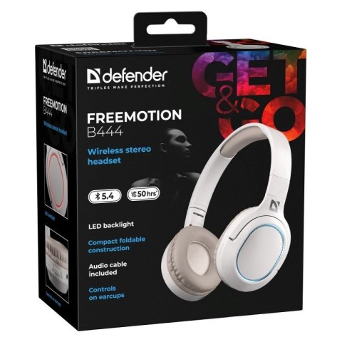 Defender DEFENDER SŁUCHAWKI NAUSZNE BLUETOOTH FREEMOTION B444 BEŻOWE 63444 Defender DEFENDER SŁUCHAWKI NAUSZNE BLUETOOTH FREEMOTION B444 BEŻOWE 63444