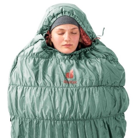 Deuter Damski śpiwór syntetyczny Deuter Exosphere +4° SL - Lewy Sage-Redwood Deuter Damski śpiwór syntetyczny Deuter Exosphere +4° SL - Lewy Sage-Redwood