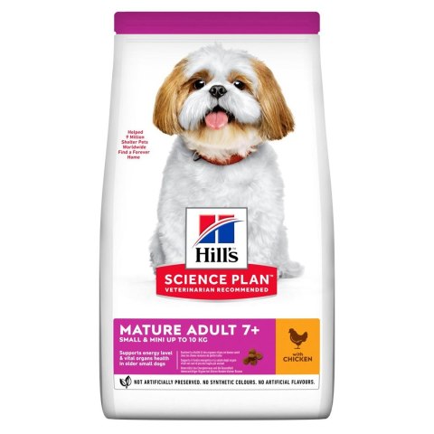 Hill's HILL'S SCIENCE PLAN Canine Mature Adult Small & Mini - sucha karma z kurczakiem dla psów starszych małych ras - 1,5 kg