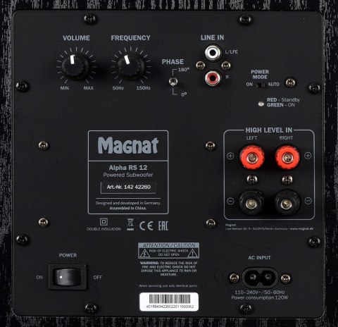 Magnat Subwoofer aktywny Magnat Alpha RS 12 czarny (WYPRZEDAŻ)