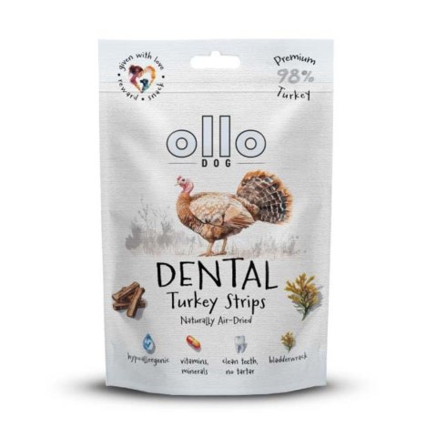 OLLO Ollo Air Dried Dental Turkey Strips dla psa 80g