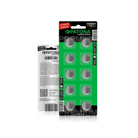 PATONA PATONA Premium Bateria guzikowa CR2032 3V (10 sztuk) PATONA PATONA Premium Bateria guzikowa CR2032 3V (10 sztuk)