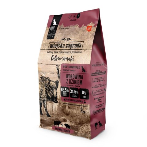 Wiejska zagroda Wiejska Zagroda Wołowina z dzikiem karma dla psa 2kg
