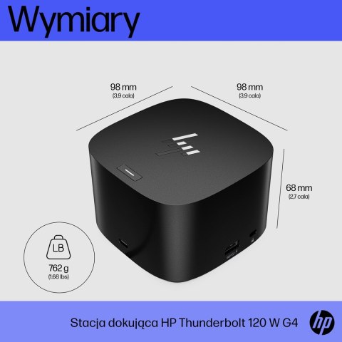 Hewlett-Packard Stacja dokujaca HP Thunderbolt Dock G4 USB-C 120W Hewlett-Packard Stacja dokujaca HP Thunderbolt Dock G4 USB-C 120W