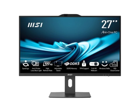 MSI MSI AIO PRO AP272P 14M-867XEU i5-14400 27" IPS LED FHD Non-Touch Anti-Glare 16GB SSD512GB M.2 AX211 WiFi 6E NoOS Black