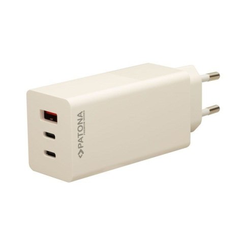 PATONA PATONA Premium Ładowarka GaN PD100W 2xUSB-C 1xUSB-A PD3.0 QC3.0 kolor biały PATONA PATONA Premium Ładowarka GaN PD100W 2xUSB-C 1xUSB-A PD3.0 QC3.0 kolor biały