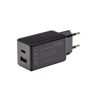 PATONA PATONA Premium Ładowarka GaN PD45W 1xUSB-C 1xUSB-A PD3.0 QC3.0 czarna