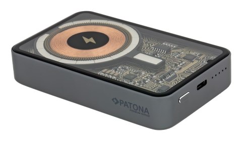 PATONA PATONA Premium Powerbank Clear 3.0 PD20W 10.000mAh MagSafe z ładowaniem bezprzewodowym PATONA PATONA Premium Powerbank Clear 3.0 PD20W 10.000mAh MagSafe z ładowaniem bezprzewodowym