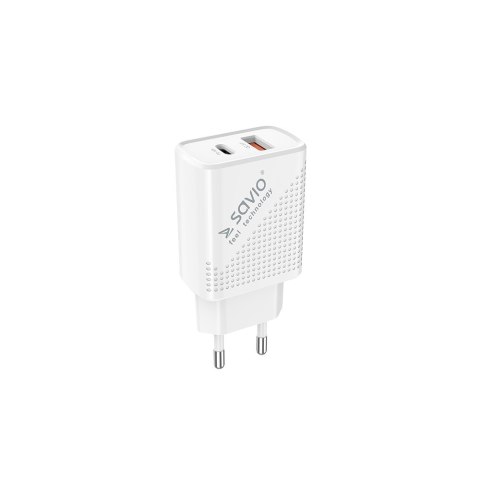 SAVIO SAVIO ŁADOWARKA SIECIOWA USB QUICK CHARGE POWER DELIVERY 3.0 18W 1M CABLE LA-05 SAVIO SAVIO ŁADOWARKA SIECIOWA USB QUICK CHARGE POWER DELIVERY 3.0 18W 1M CABLE LA-05