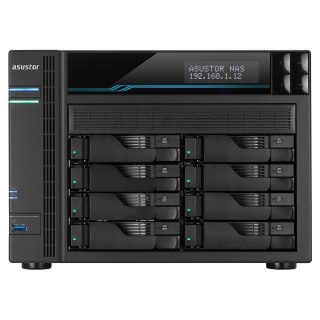ASUSTOR NAS Asustor AS6510T;  LOCKERSTOR 10, 10x (3.5" SATA HDD/ 2.5" SSD), Intel ATOM C3538, 8GB DDR4 SODIMM (max. 64GB), 2x 10GbE, 2x 